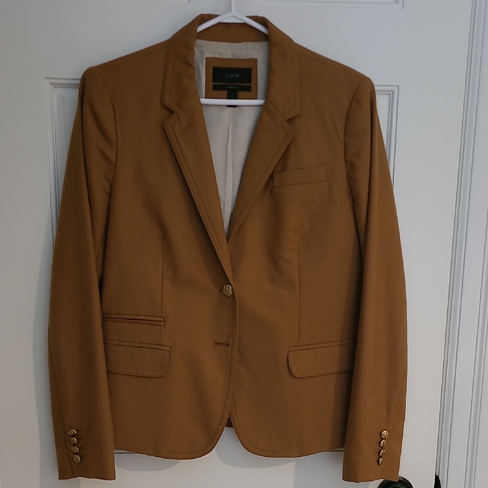 J. Crew Women's Camel Schoolboy Blazer, Size 12